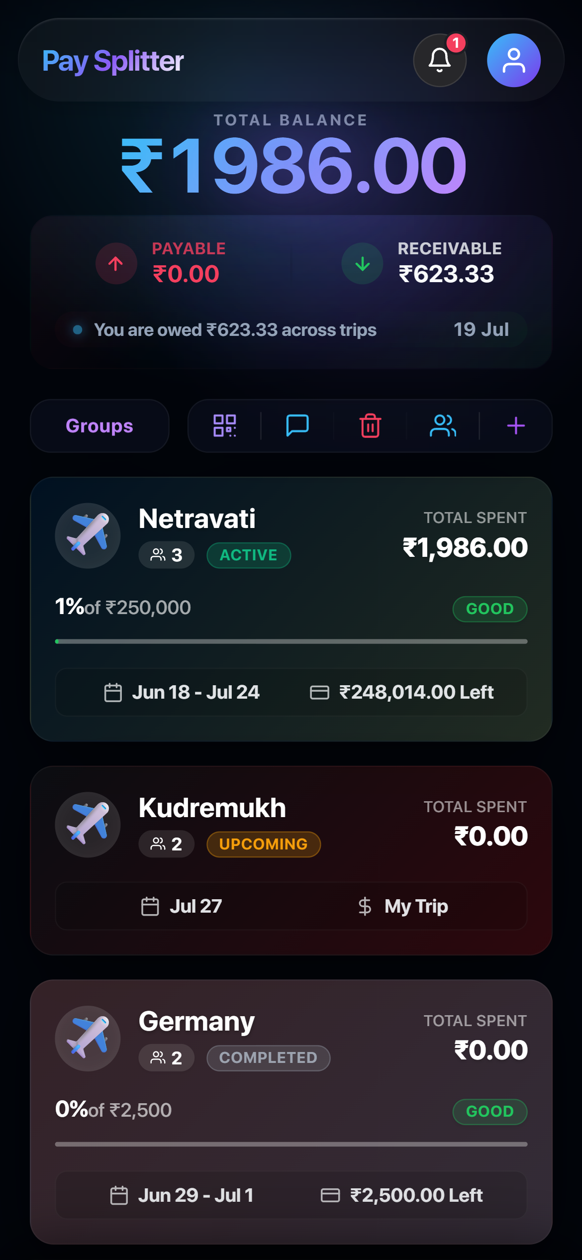 Screenshot 1 (Dark)